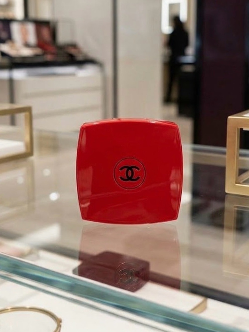 CHANEL Mirror Duo Red Compact Mirror Duo with Velvet Dustbag New in box